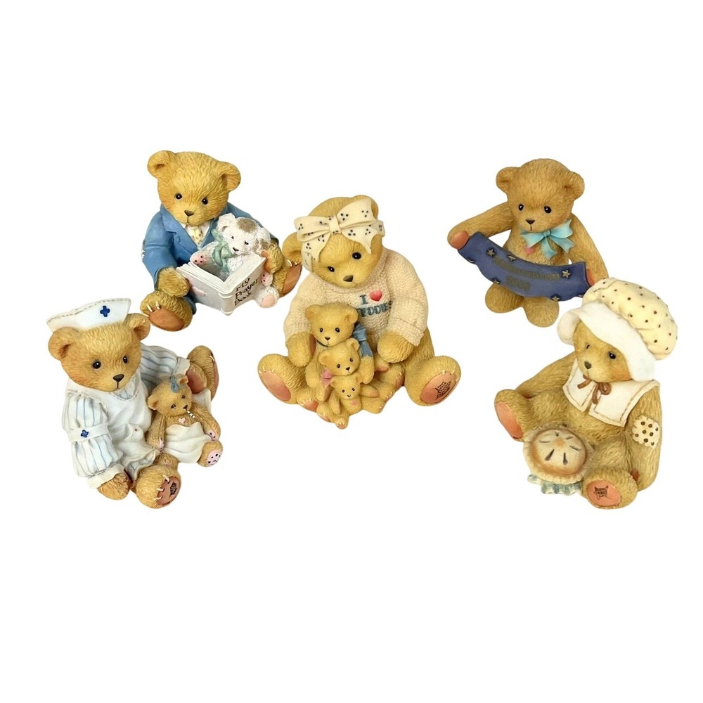 Enesco Cherished Teddies Bear Figurines Lot of‎ 5